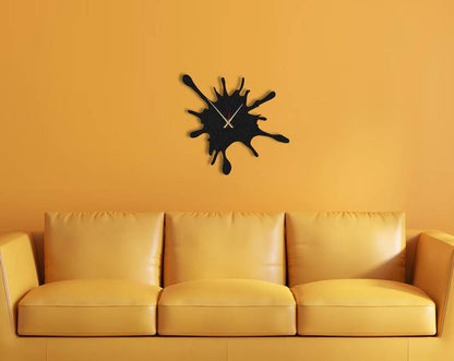 Black Splash Decorative Wall Clock