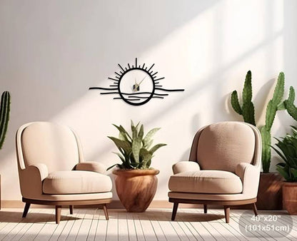 Beautiful Sun Shape Wall Clock