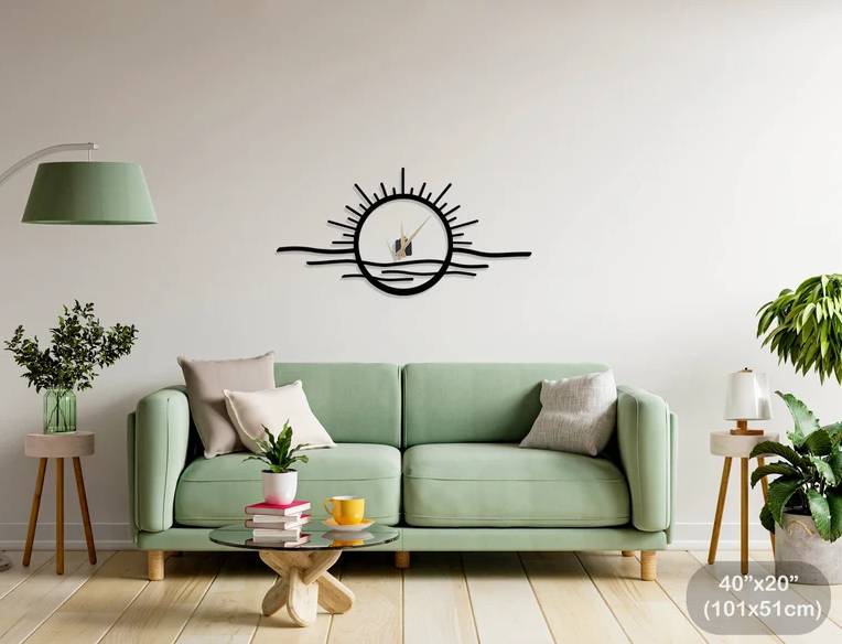 Beautiful Sun Shape Wall Clock