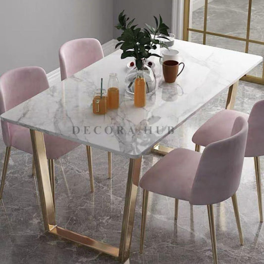 Modern Luxurious White Marble Dining Table