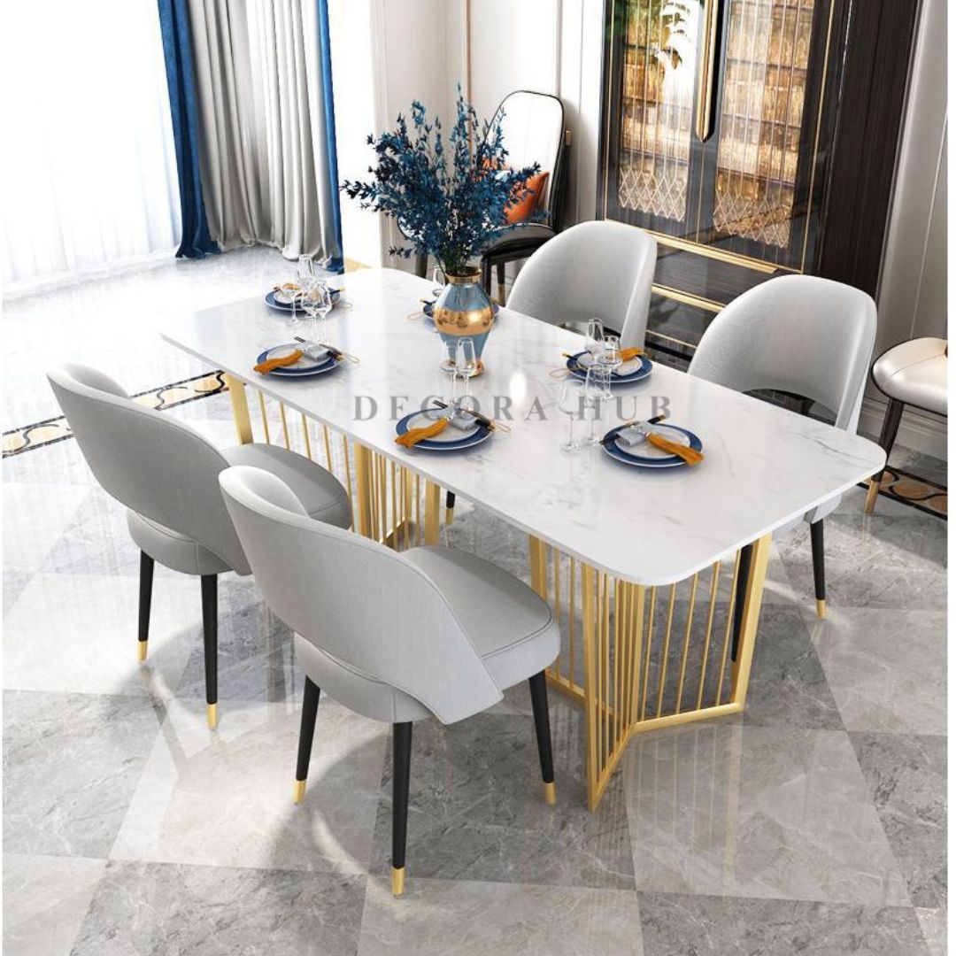 Modern Transactional Marble Dining Table
