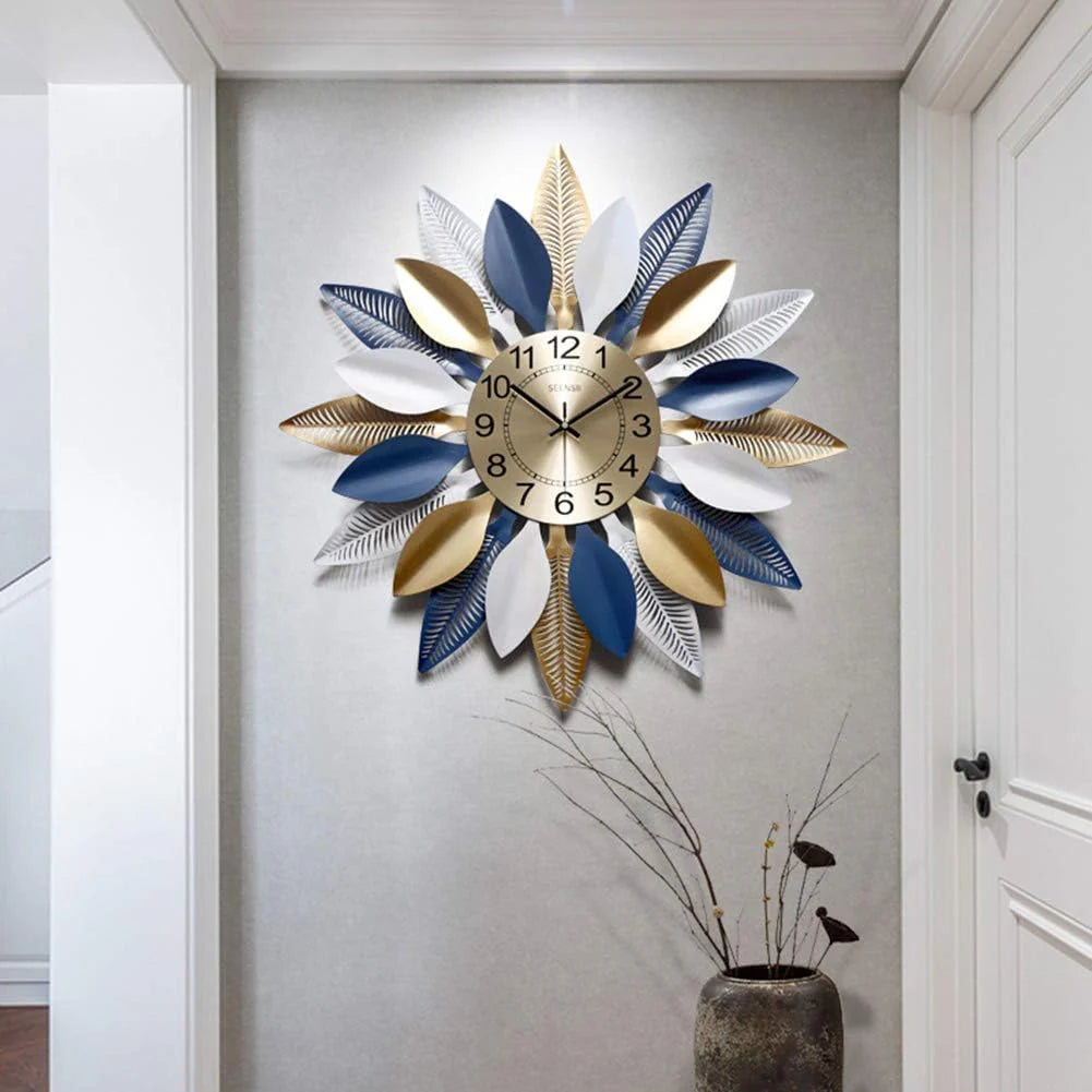 Bamboo Leaves Multi Color Wall Clock