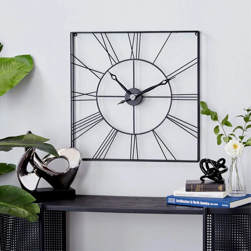 Circle In A Square Subtle Designer Metal Wall Clock