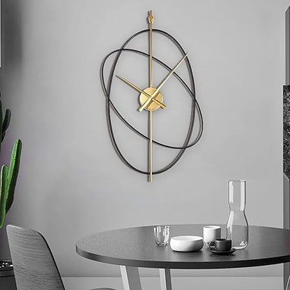 Double rounded Luxurious Metal Wall Clock