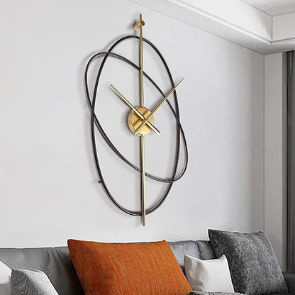 Double rounded Luxurious Metal Wall Clock