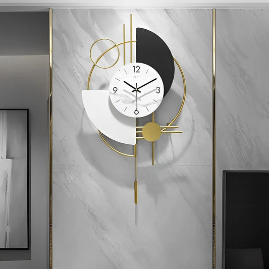 Crescent Arc Metal Wall Clock