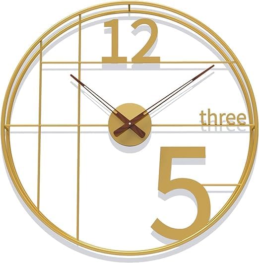 Charismatic Gold Metal Wall Clock