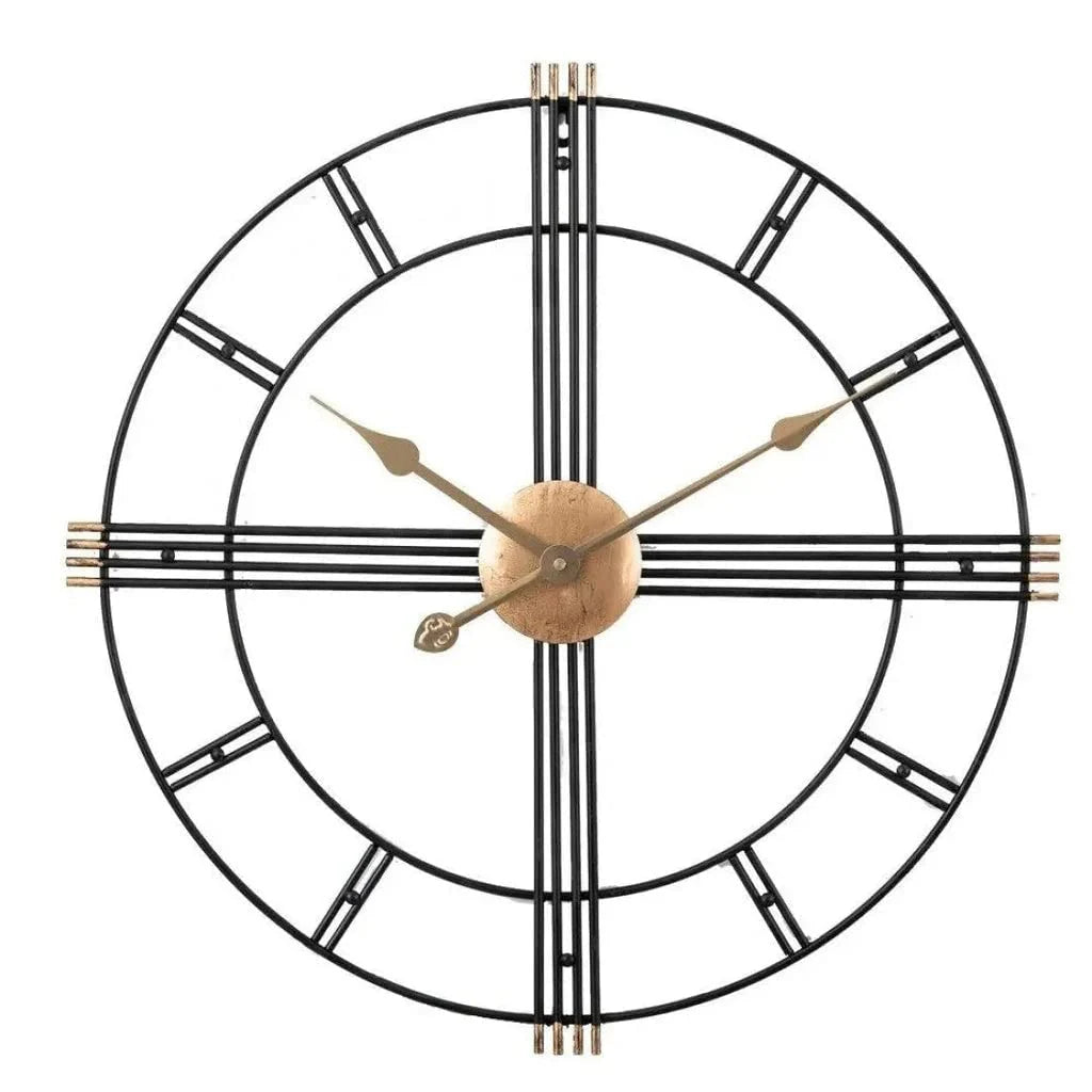 Modern Crossbeam Metal Wall Clock