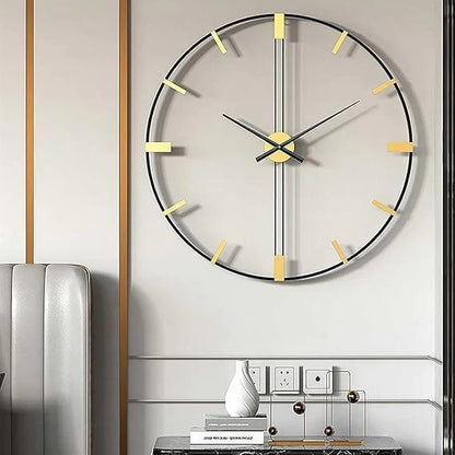 Simplistic Black Metal Wall Clock