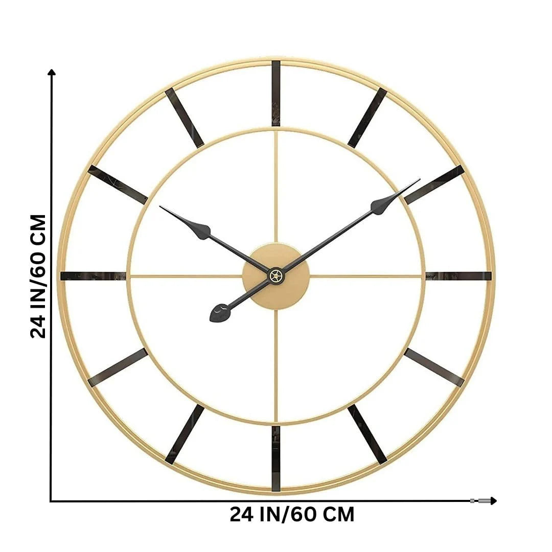 Minimalist Double Ring Metal Wall Clock