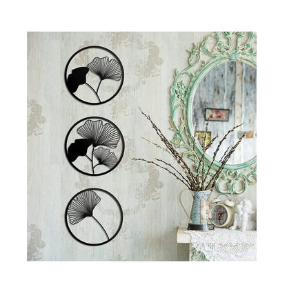 Black Leaves Set Of 3 Wall Art