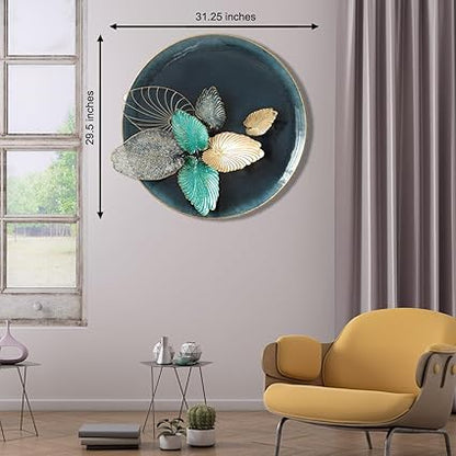 Flower Leaf Metal Wall Art