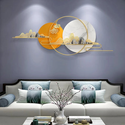 Faux Designer Plate Hills Wall Art