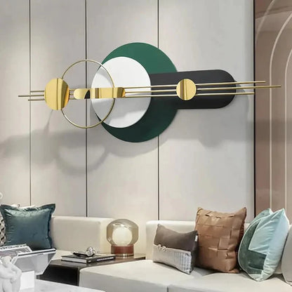 Geometric Elegance of Circles and Ring Metal Wall Art