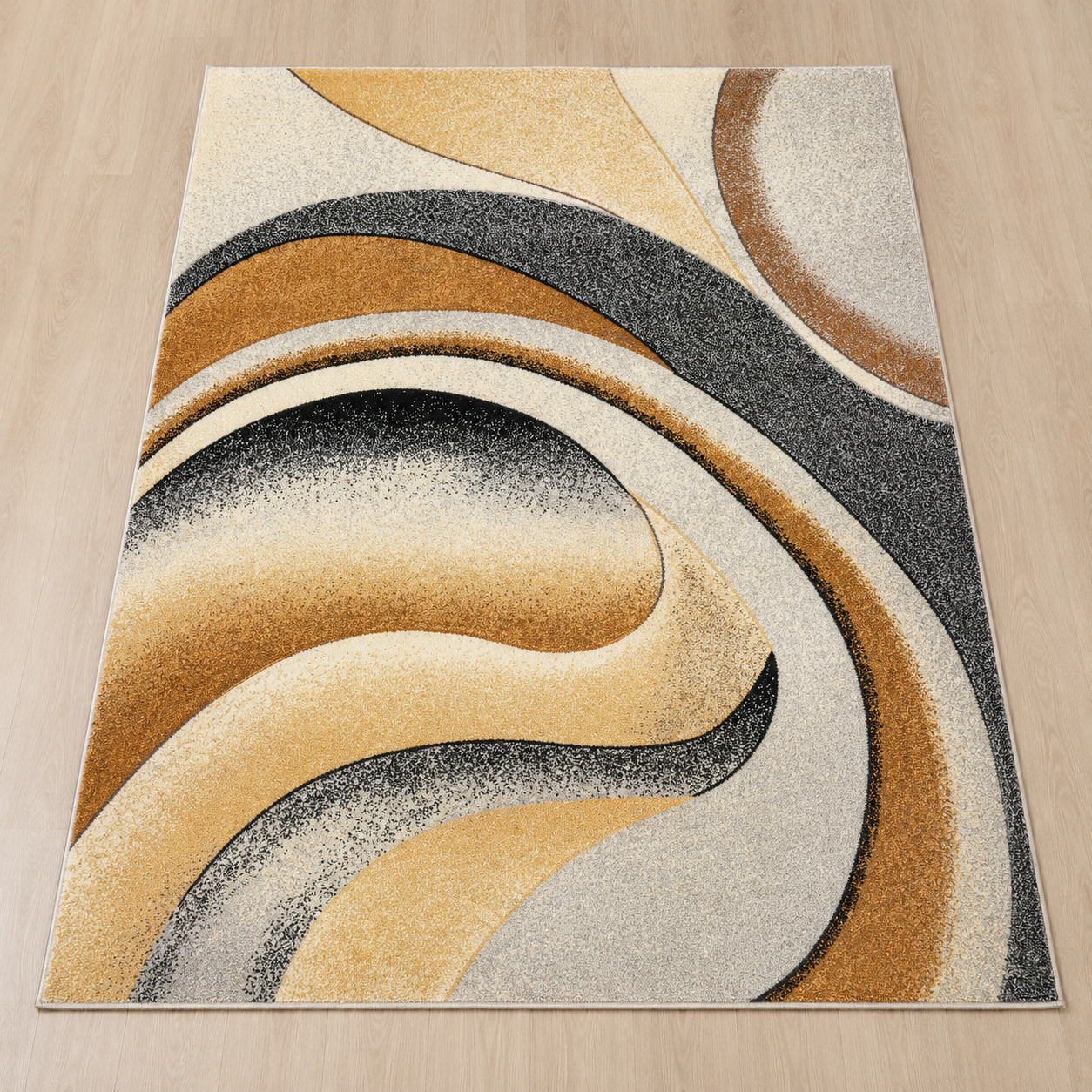 Abstract Mustard Drawing Room Carpet