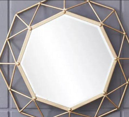 Metalic Octagonal Wall Mirror