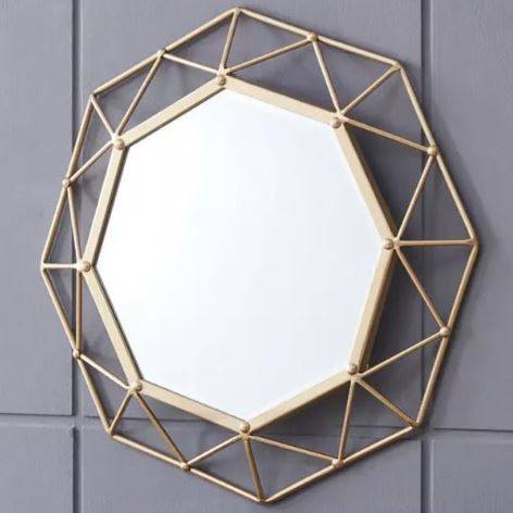 Metalic Octagonal Wall Mirror