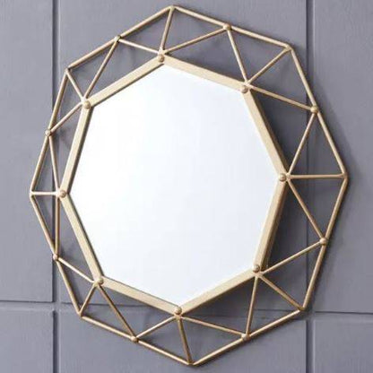 Metalic Octagonal Wall Mirror