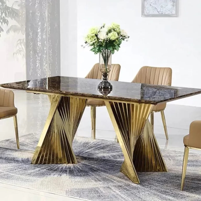 Noble Black Marble Dining Table