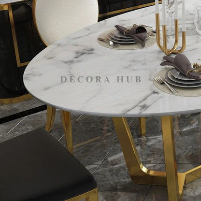 Oval Shape Top Luxurious Dining Table – view 8