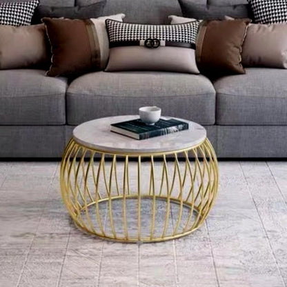 Modern White and Gold Nesting Table