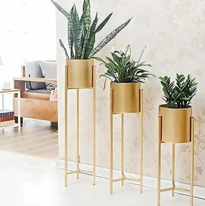 Beautiful Golden Decorative Planter