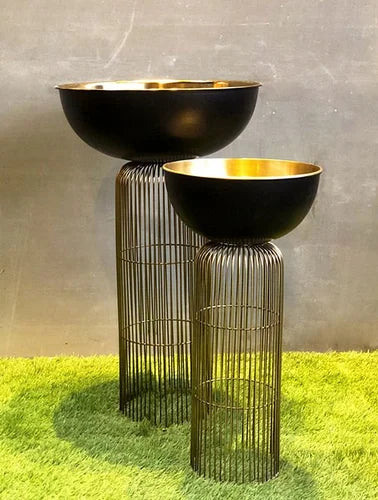 Black Bowl Shape planter