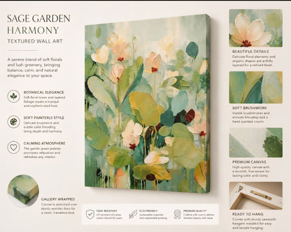 Sage Garden Harmony Textured Wall Art