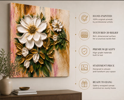 Gilded Garden Relief Textured Wall Art