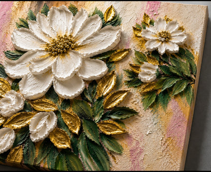 Gilded Garden Relief Textured Wall Art