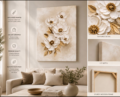 Botanical Gold Textured Wall Art