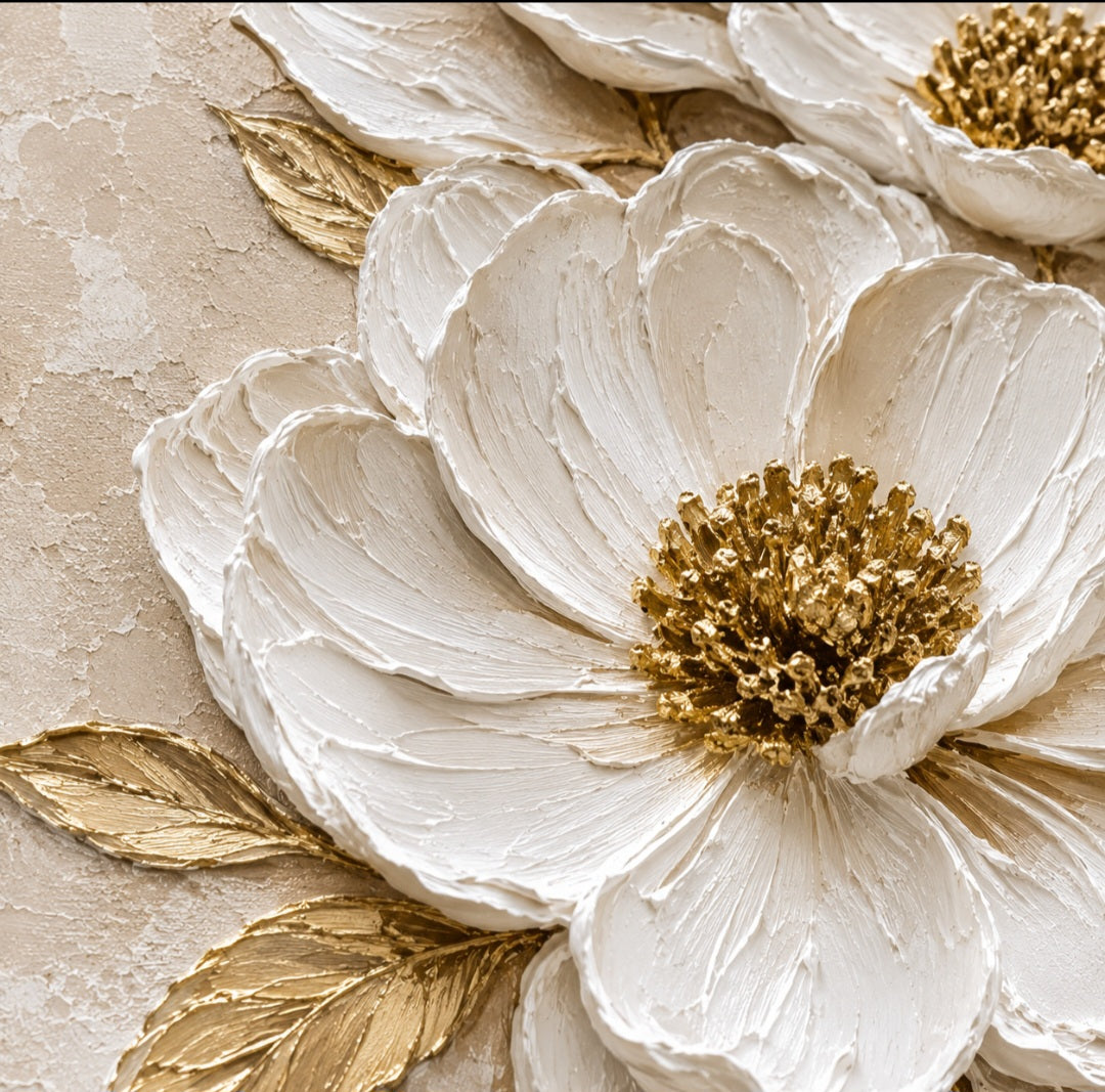 Botanical Gold Textured Wall Art