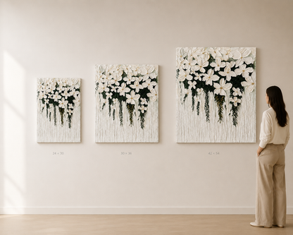 Soft Alabaster Floral Wall Art