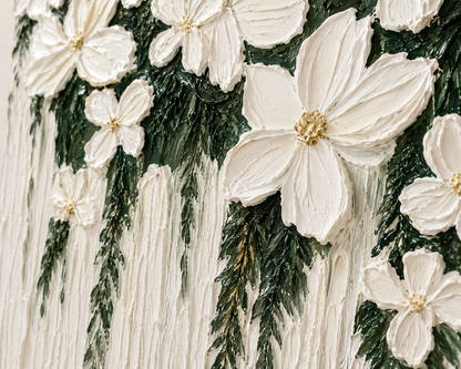 Soft Alabaster Floral Wall Art