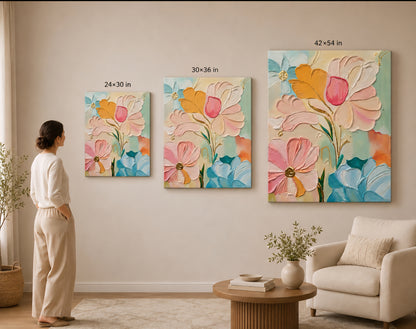 The Impasto Garden Textured Wall Art
