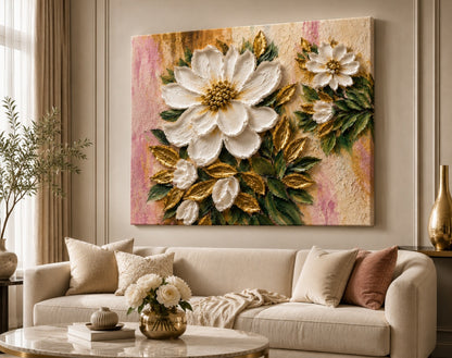 Gilded Garden Relief Textured Wall Art