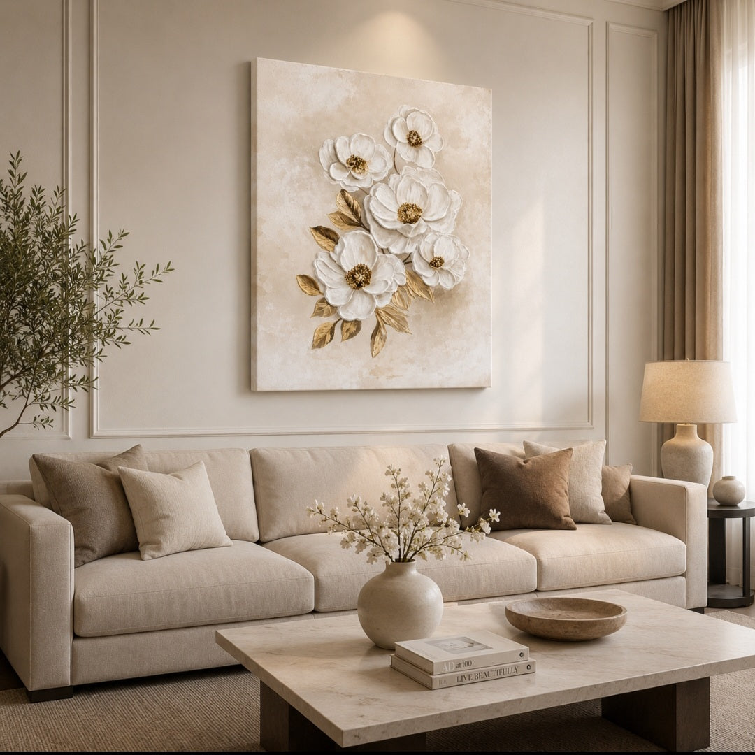 Botanical Gold Textured Wall Art