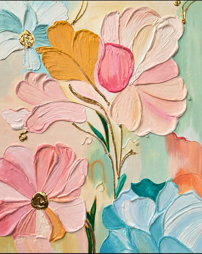 The Impasto Garden Textured Wall Art