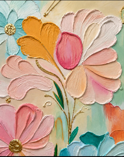 The Impasto Garden Textured Wall Art