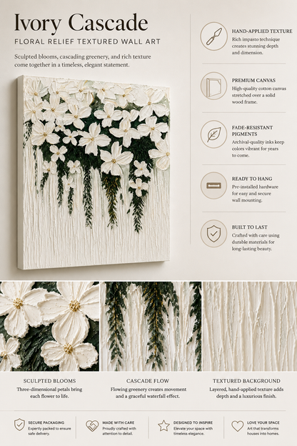 Soft Alabaster Floral Wall Art