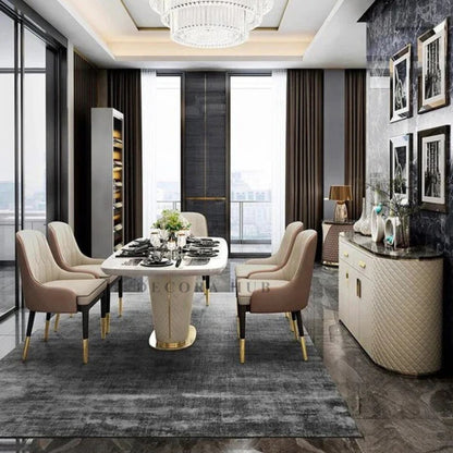 Roman Luxurious Dining Table – side view