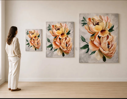 Rosé Verdelle Bloom Wall Art - Textured Wall Art