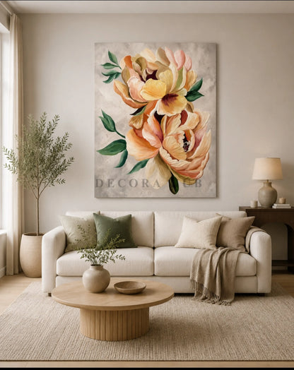 Rosé Verdelle Bloom Wall Art - Textured Wall Art