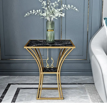 Black and Golden Side Table