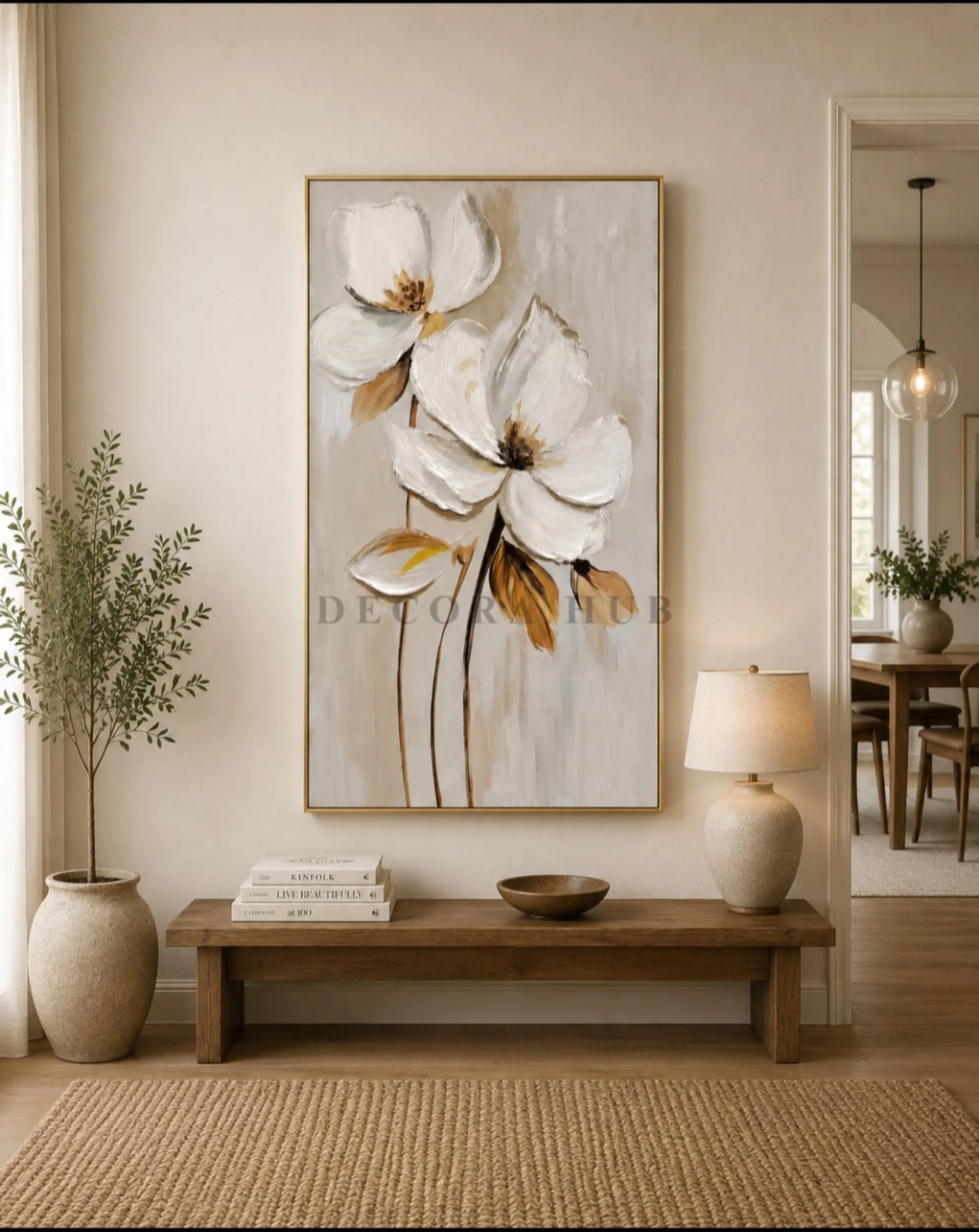 Serra Bloom Textured Wall Art - Textured Wall Art