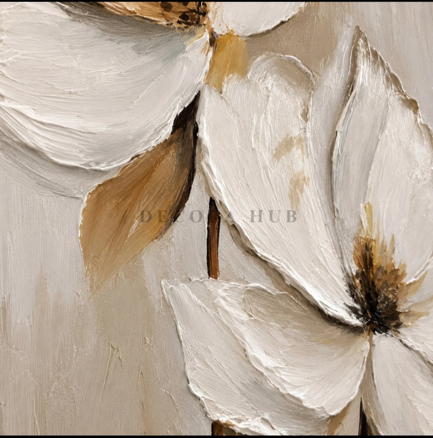 Serra Bloom Textured Wall Art - Textured Wall Art