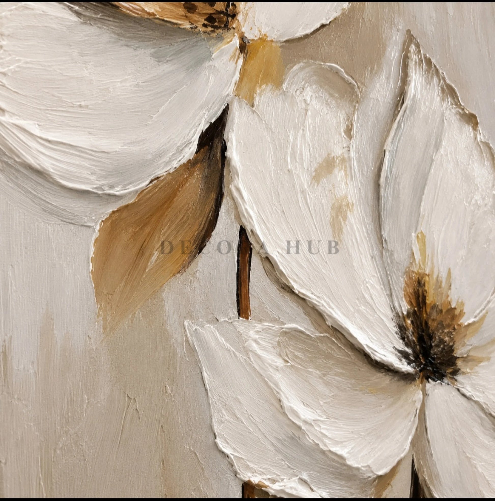 Serra Bloom Textured Wall Art - Textured Wall Art