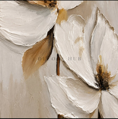 Serra Bloom Textured Wall Art - Textured Wall Art
