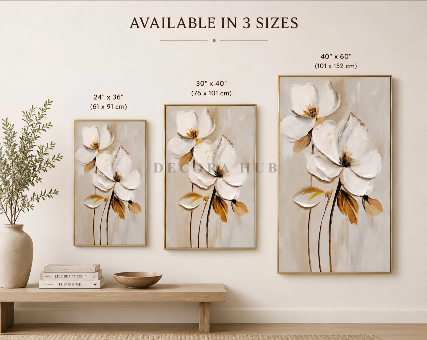 Serra Bloom Textured Wall Art - Textured Wall Art