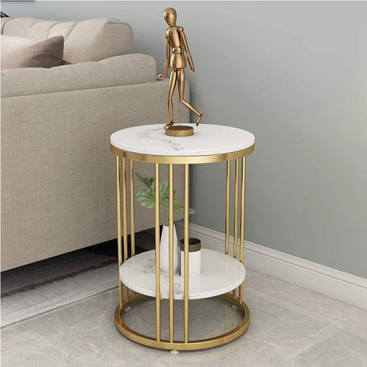 Marble Side Table Metal